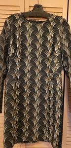 Black Halo long sleeve print dress size 12